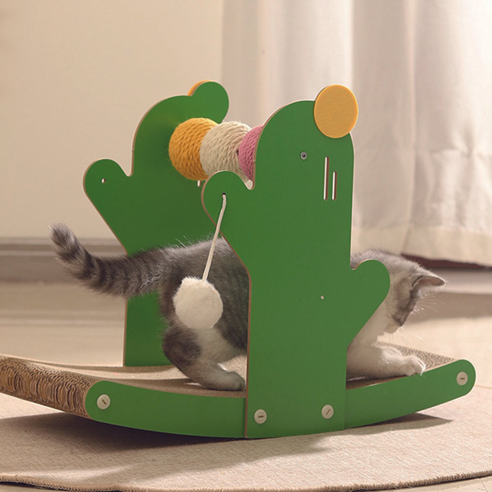 Cactus Corrugated Paper Seesaw Cat Scratcher