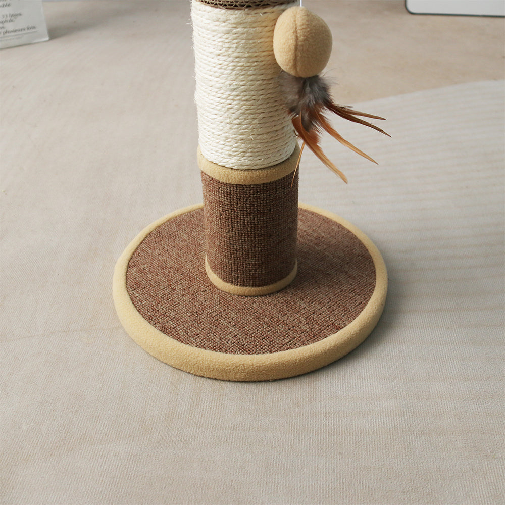 CATIO Sisal Cat Scratching Post with Hanging Cat Toy