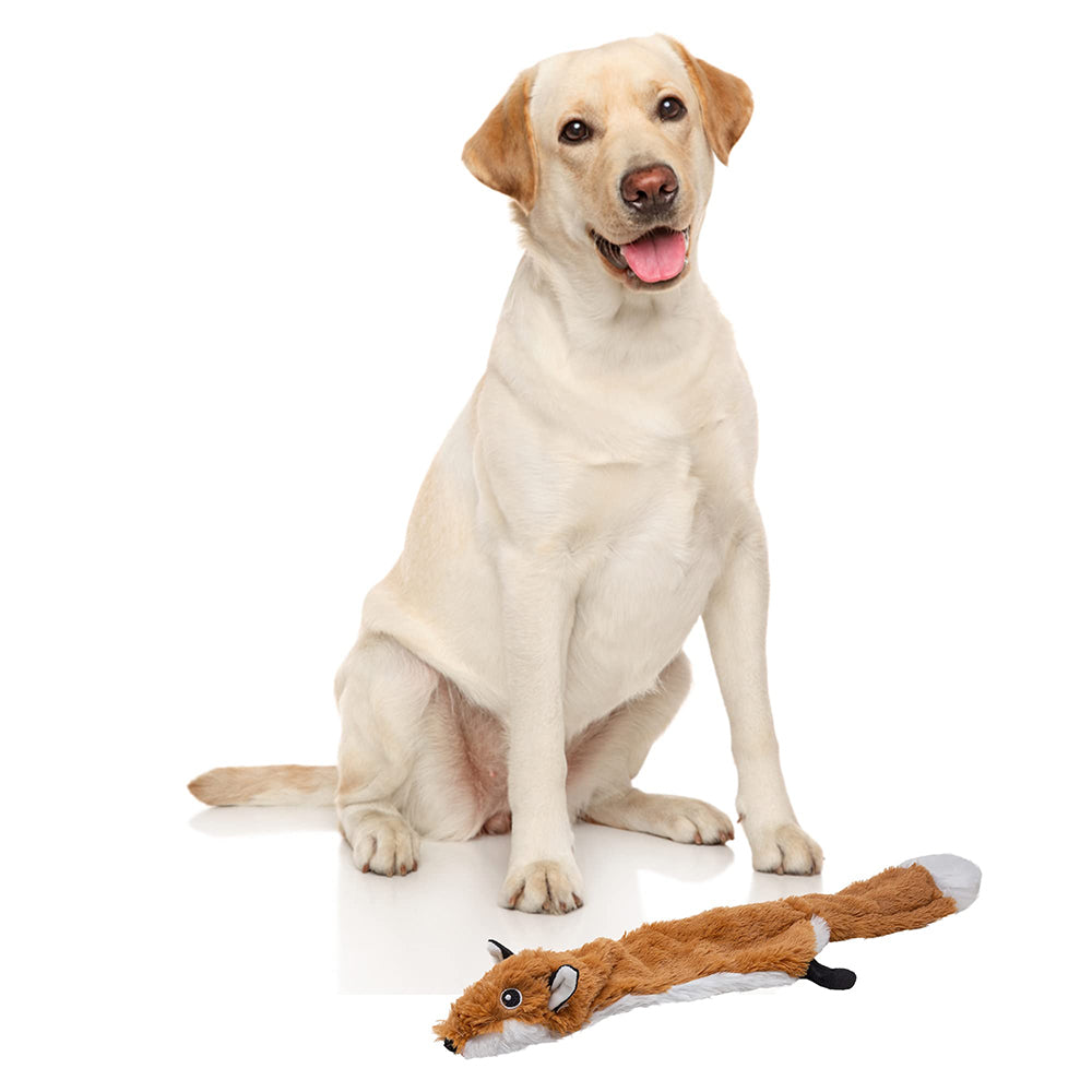 FOFOS Fox Skinneez Stuffless Crinkle Dog Toy