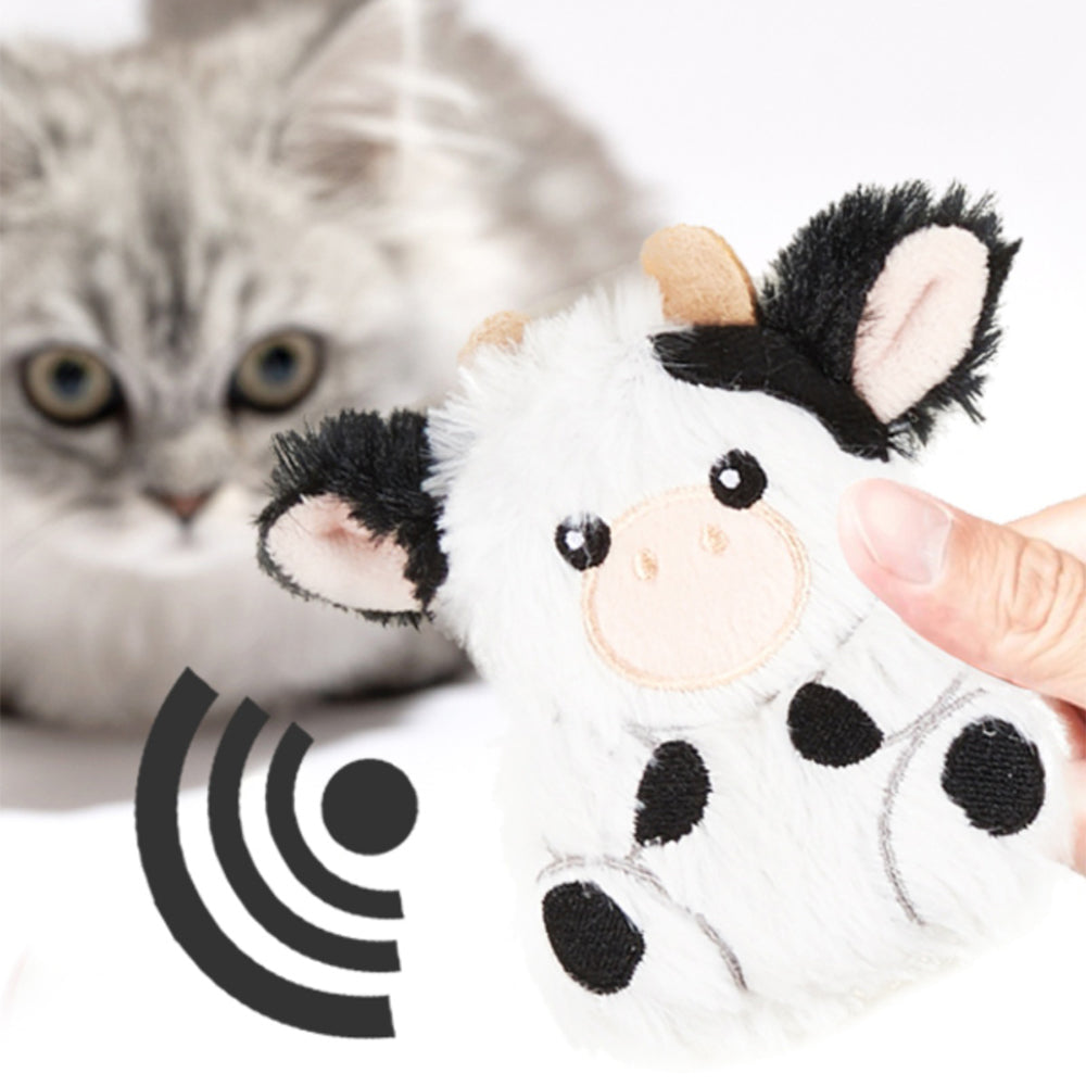 FOFOS Floppy Crinkle Cow Interactive Cat Toy