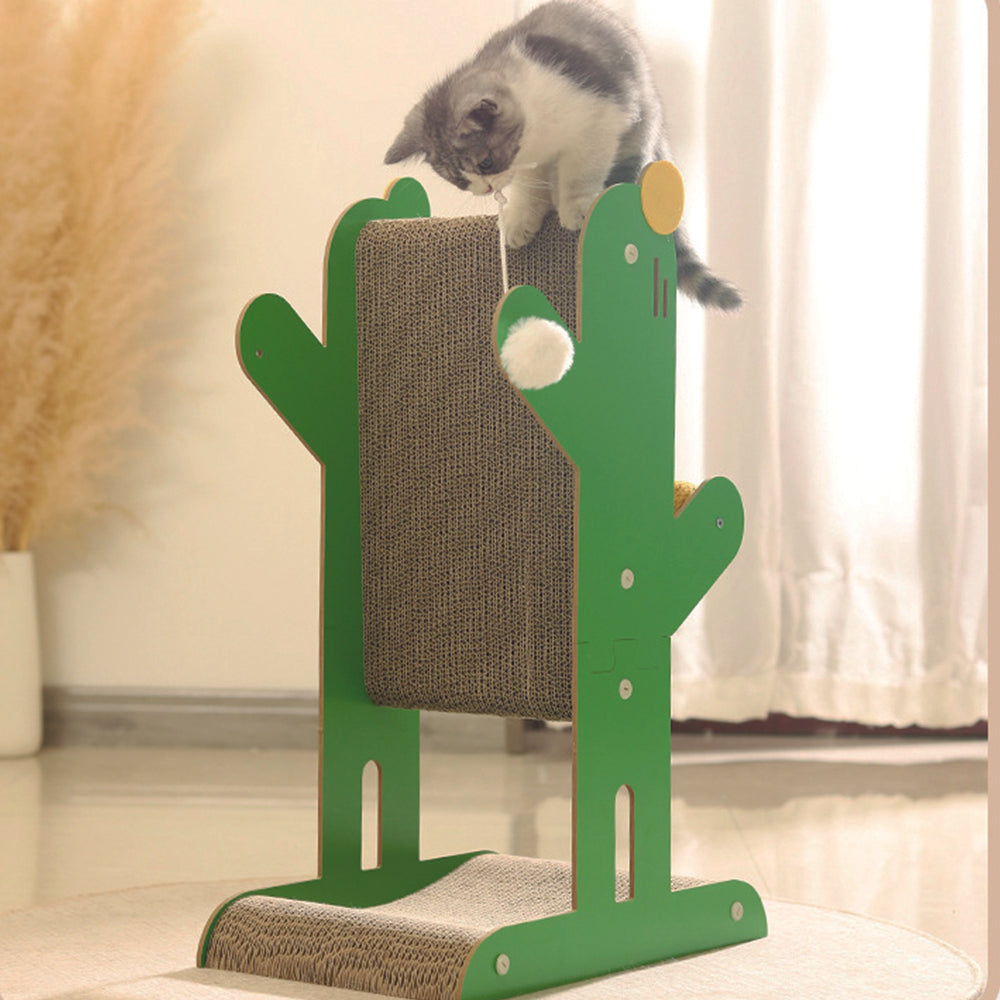 Cactus Corrugated Paper T-shaped Cat Scratcher