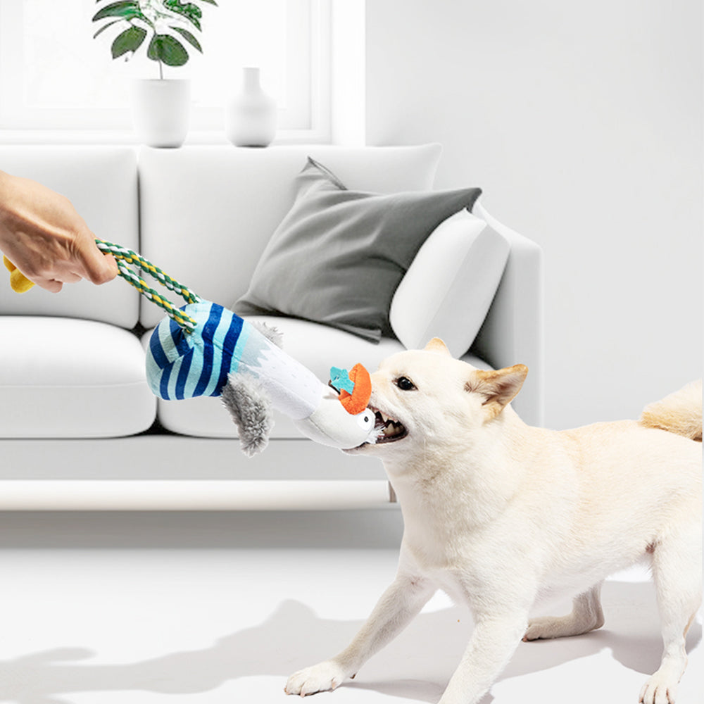 FOFOS Sealife Mew Plush Squeaky Dog Toy