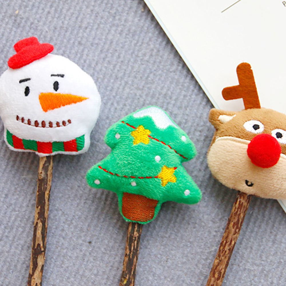 CATS TOY Wood Day Christmas Tree Polygonum Molar Stick