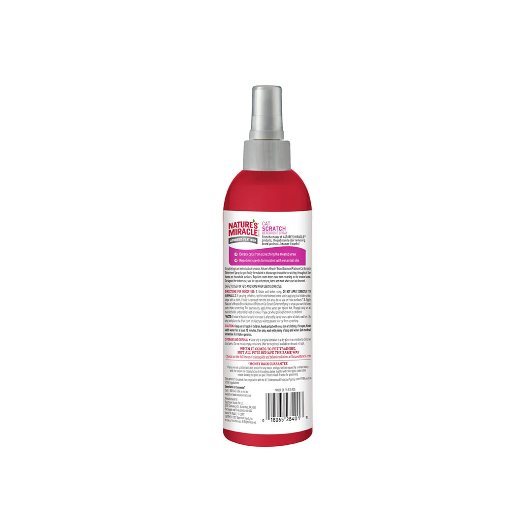 NATURE'S MIRACLE Advanced Platinum Scratch Deterrent Spray for Cats 236ml