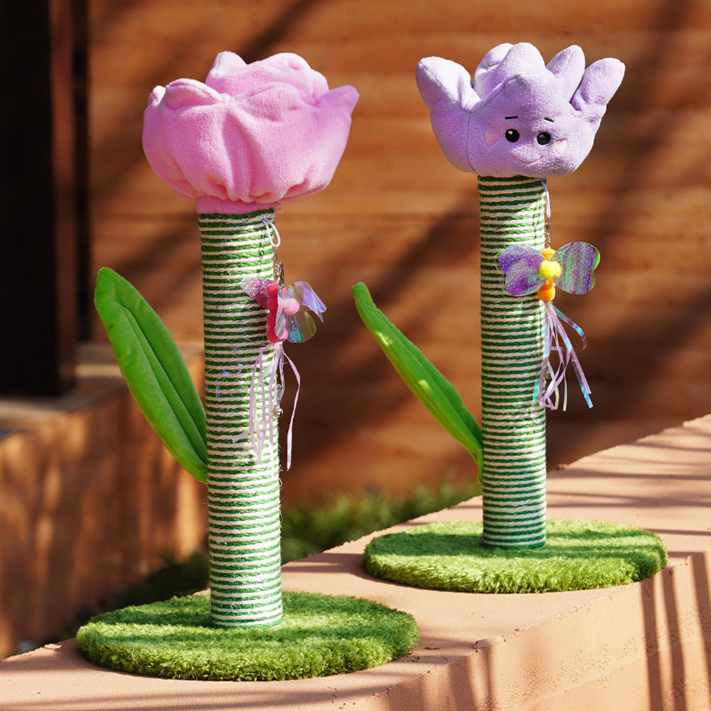 Pink Tulip Sisal Durable Cat Scratching Post