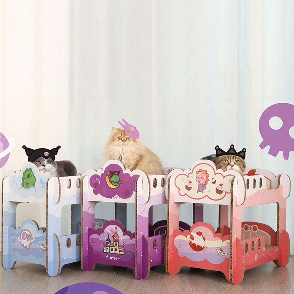 TINYPET Magic Castle Bunk Bed Cat Scratcher