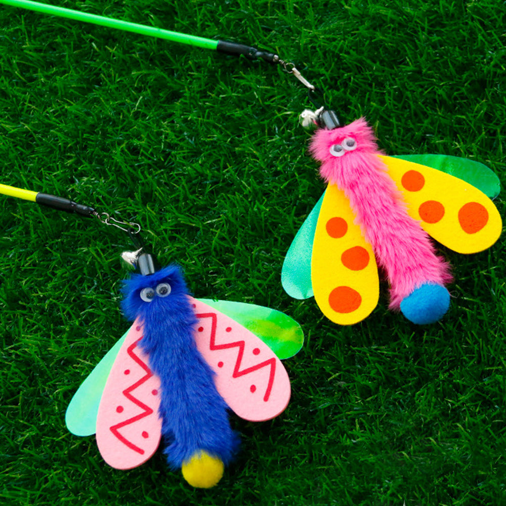 Blue Flying Insect Bell Cat Teaser