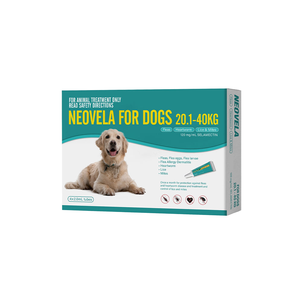 NEOVELA Flea And Worming For Dogs 20.1-40kg 4x2.0mL Tubes Aqua