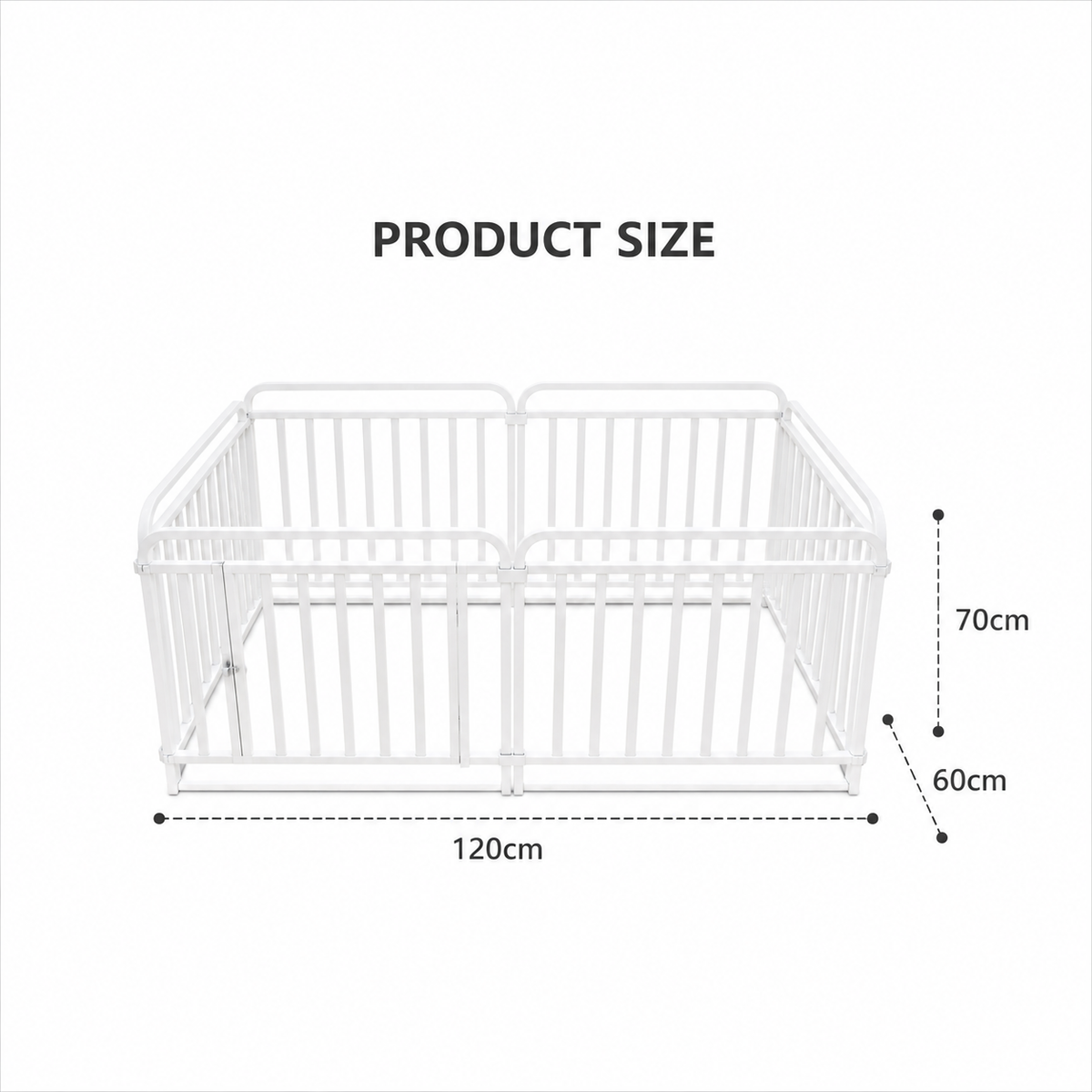 Dog Playpen Fence 6 Panel Set – 120cm Coarse Bar