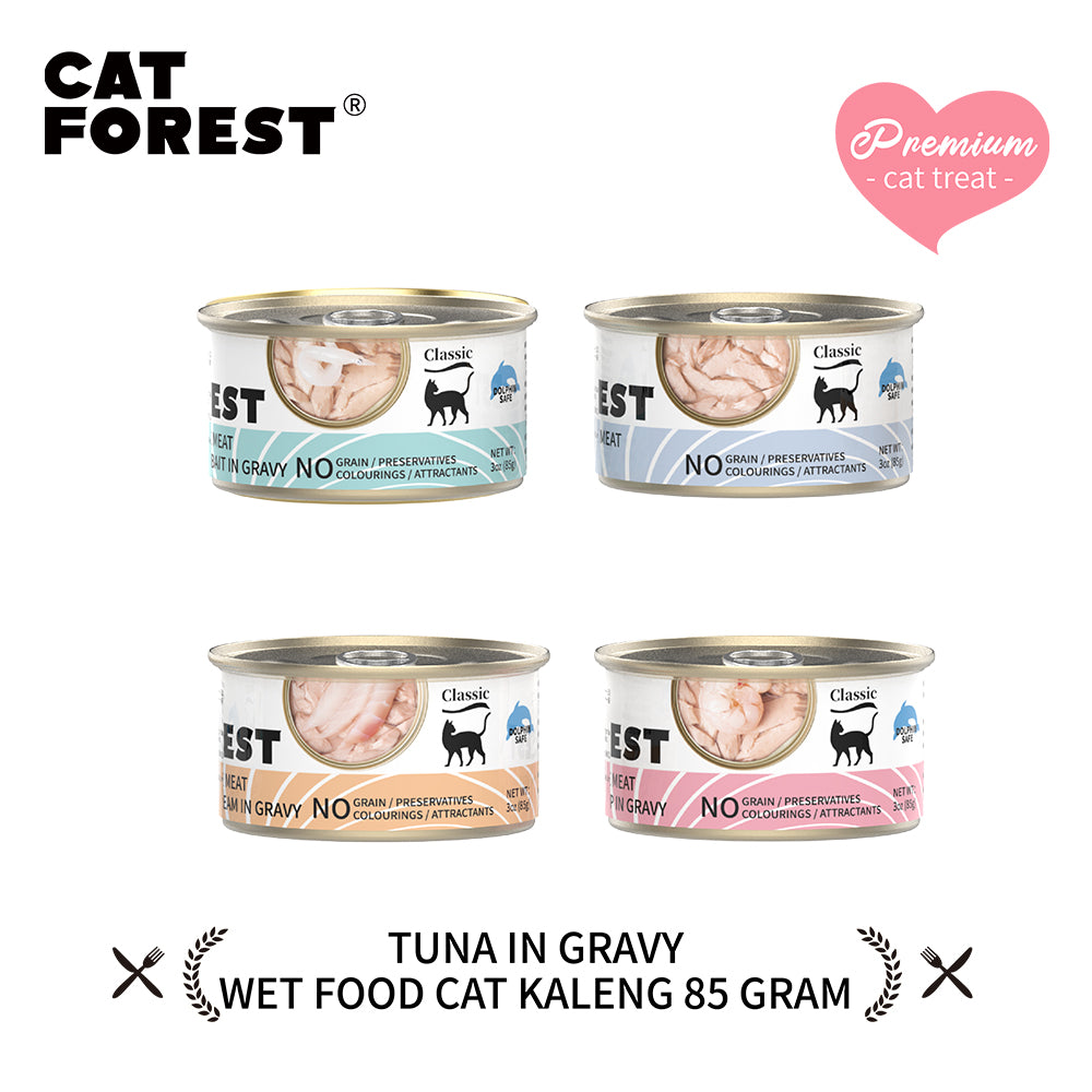 CAT FOREST Classic Tuna White Meat with Shrimp in Gravy Canned Cat Food