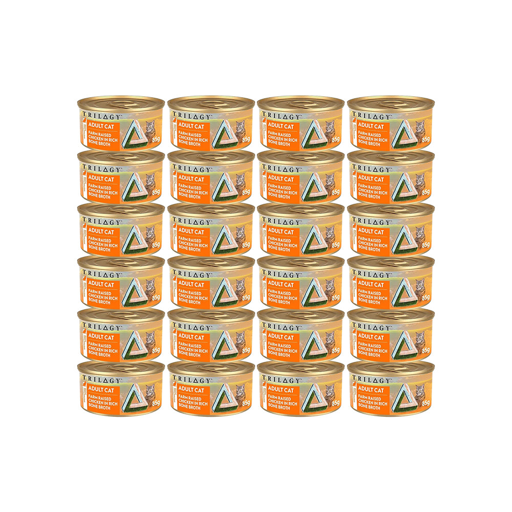 TRILOGY Farm Raised Chicken in Bone Broth Adult Canned Cat Food