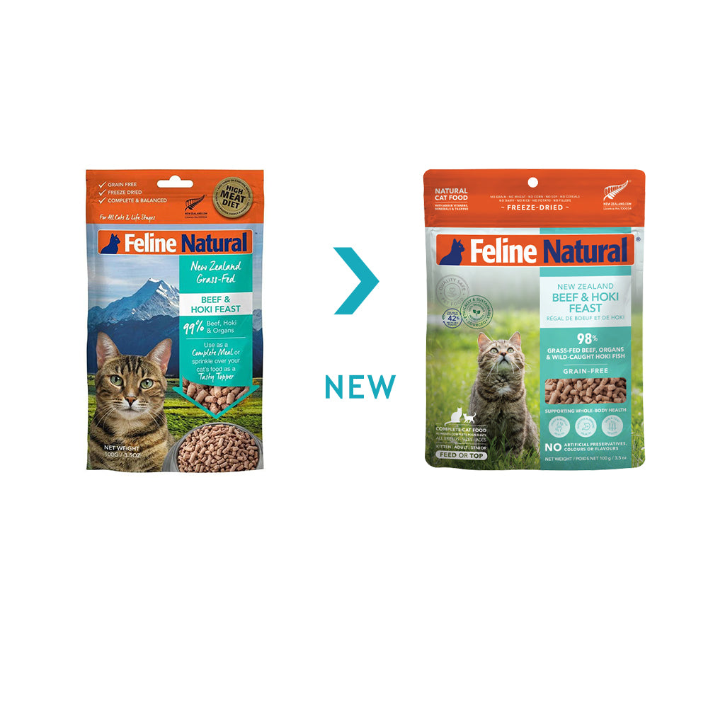 FELINE NATURAL Beef & Hoki Freeze Dried Cat Food