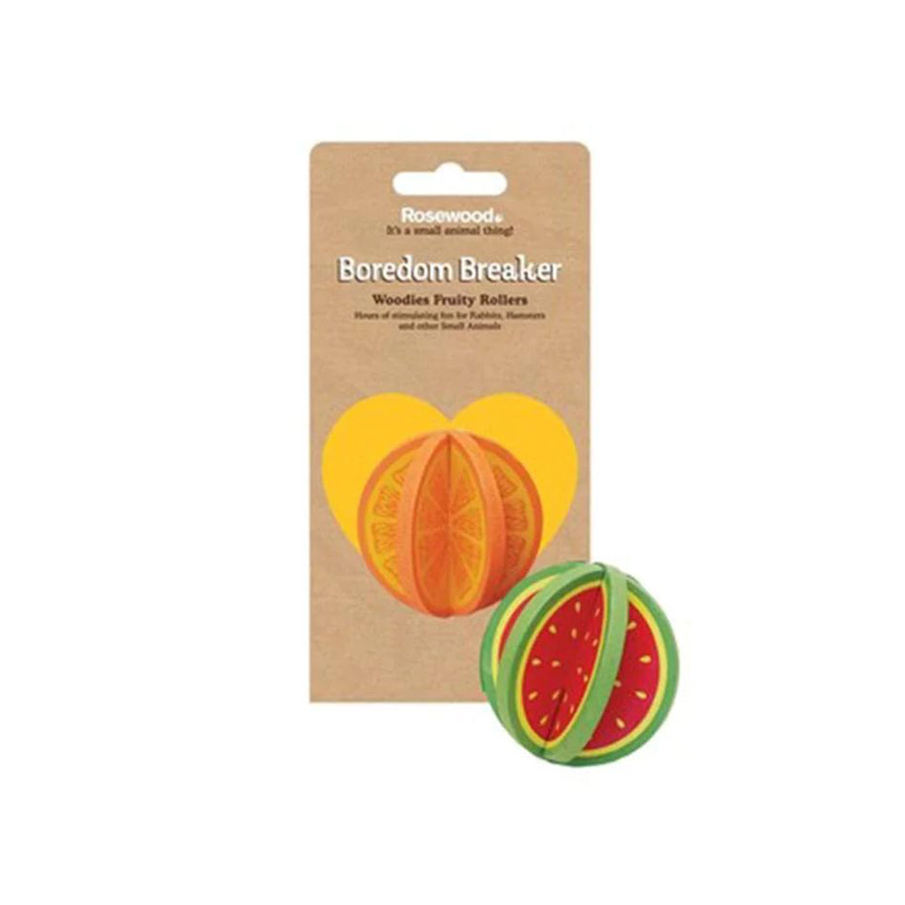 ROSEWOOD Woodies Fruit Rollers Small Animal Activity Toy