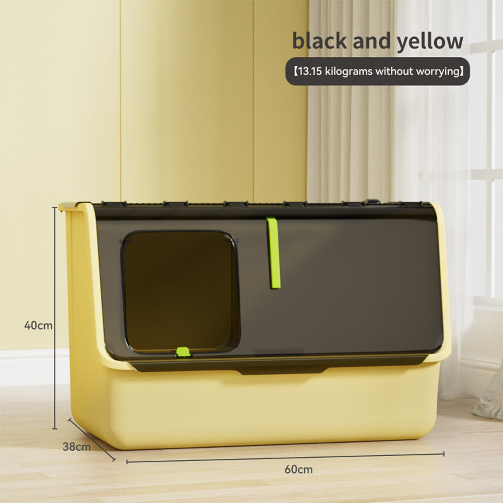 PAKEWAY Top-Entry Extra Large Cat Litter Box - Yellow