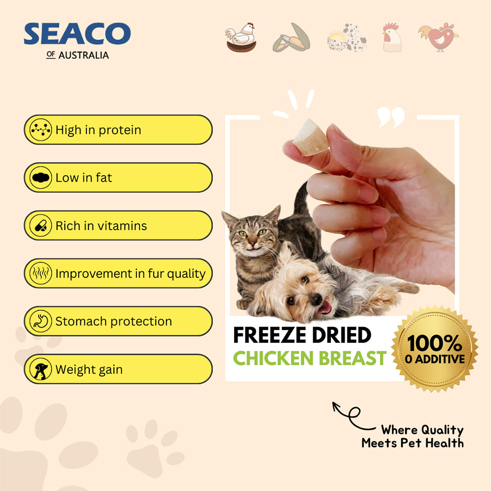 SEACO Chicken Breast Freeze Dried Pet Food 100g