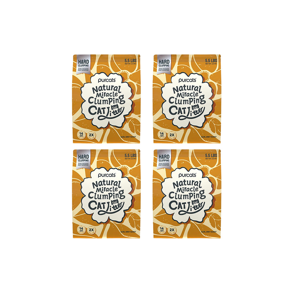CATURE Natural Cassava Clumping Cat Litter 2.5kg Earl Grey Scent, Ultra Absorbent