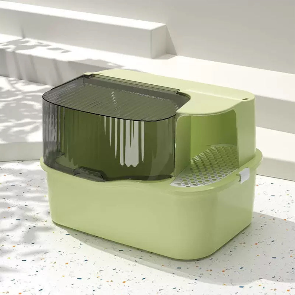 Extra Large Front Entry Cat Litter Box – Anti-Tracking Corridor Design 55x40x40cm