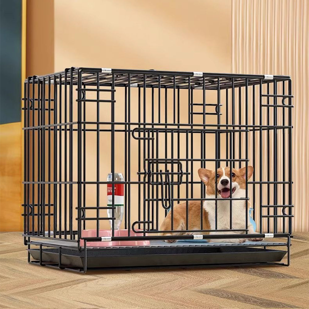 Multi-Function Pet Crate with Tray & Pad