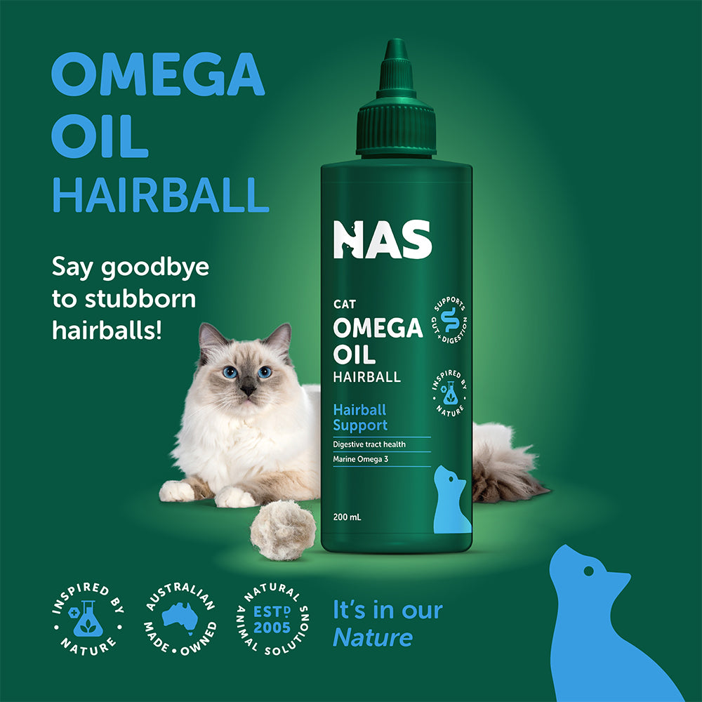 NAS NATURAL ANIMAL SOLUTIONS Omega Oil Hairball For Cats 200mL