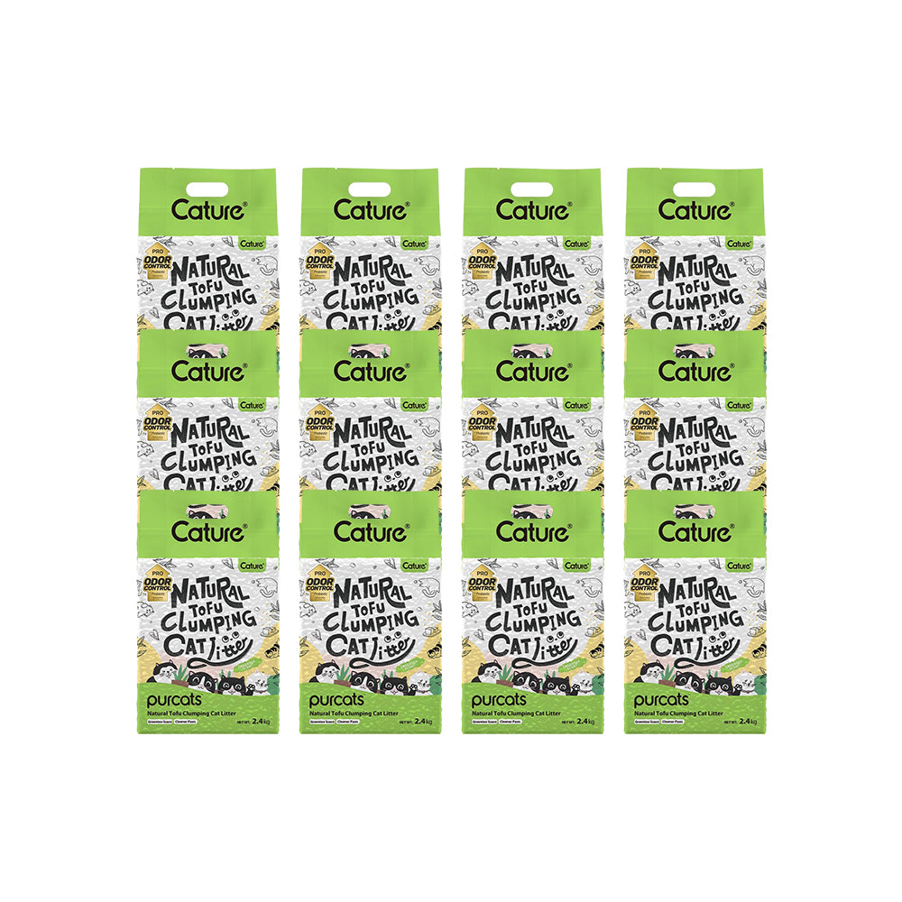 CATURE Green Tea Tofu Clumping Cat Litter, Eco-friendly & Flushable
