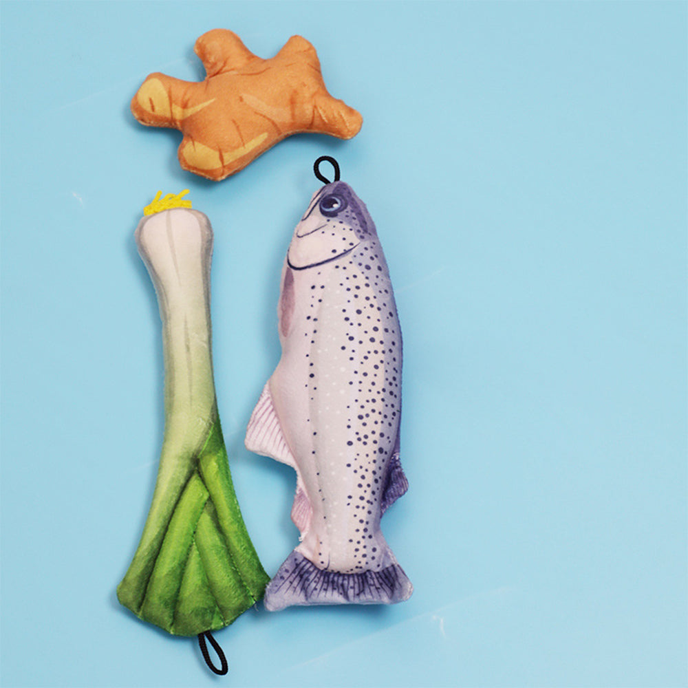 Catnip Fish Plush Toy – Crinkle Sound Chew & Play Toy