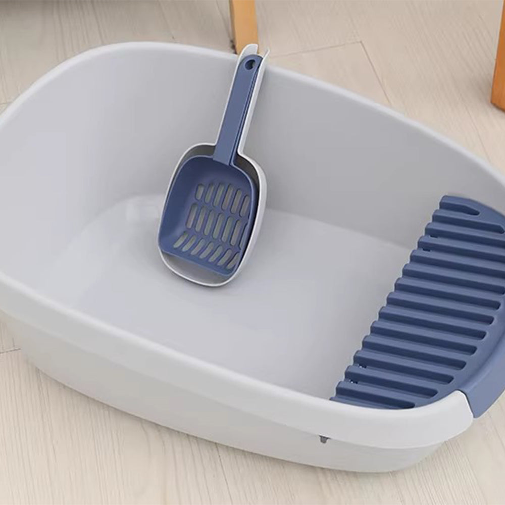 Large Open Cat Litter Box with Removable Wide Step