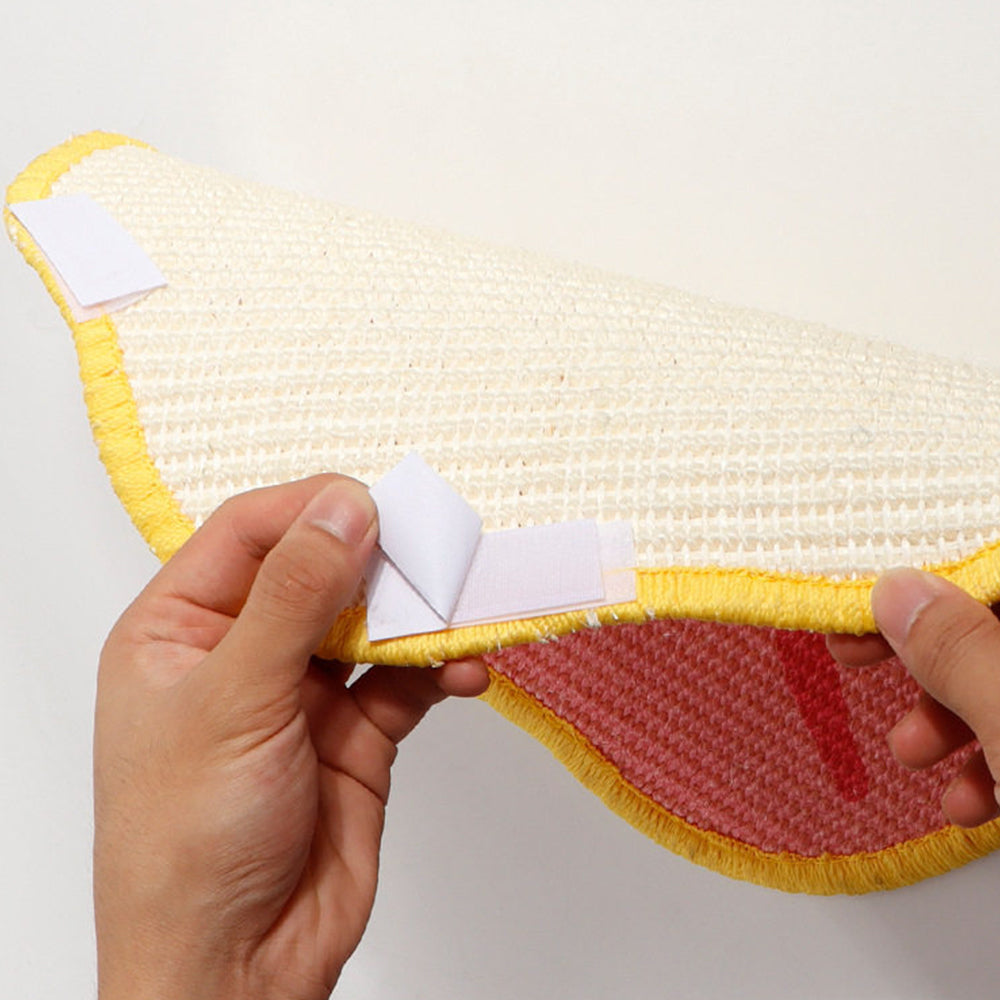 Dopamine Colour Sisal Wall-Mounted Cat Scratching Pad - Heavy Duty Anti-Shed (Self-Adhesive)