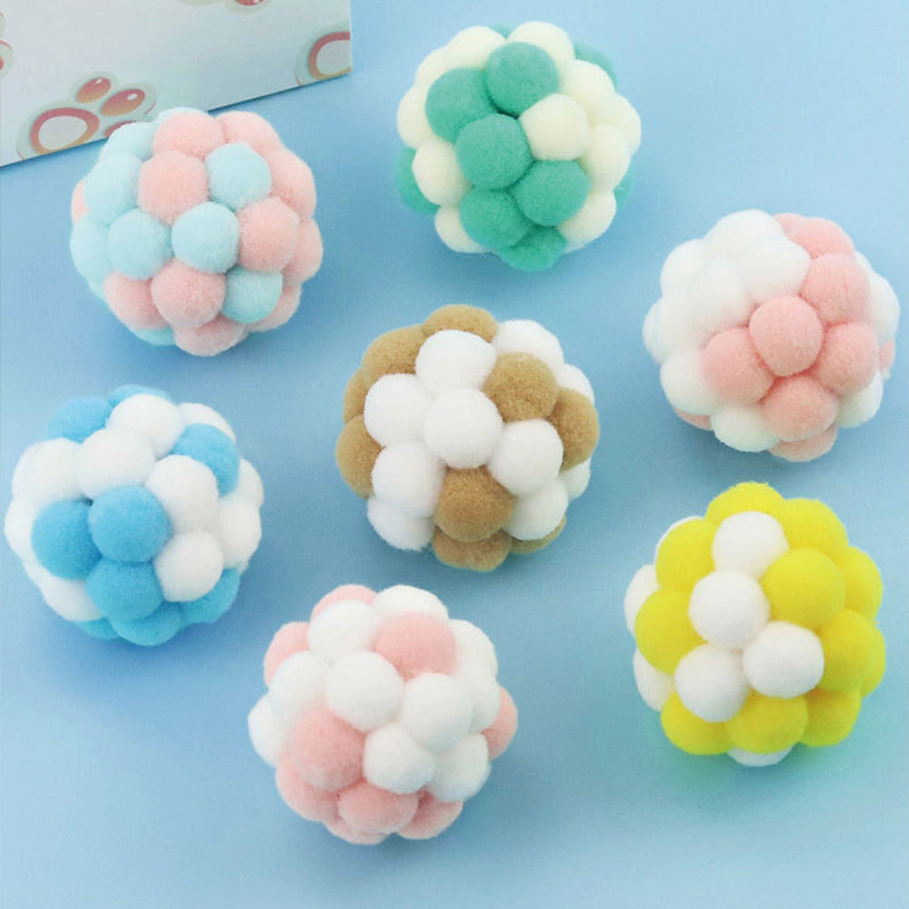 Cat Toy Balls – Interactive Self-Play Chew Toy Set (6 Pack, Random Colour)