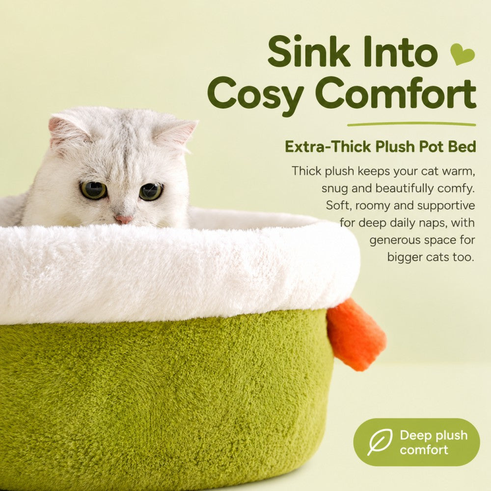 Enclosed Cat Bed Cozy Pot Lid House