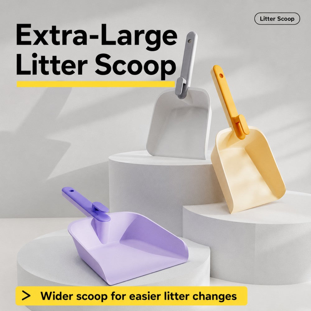 Long Handle Cat Litter Scoop – Durable Easy-Clean Design