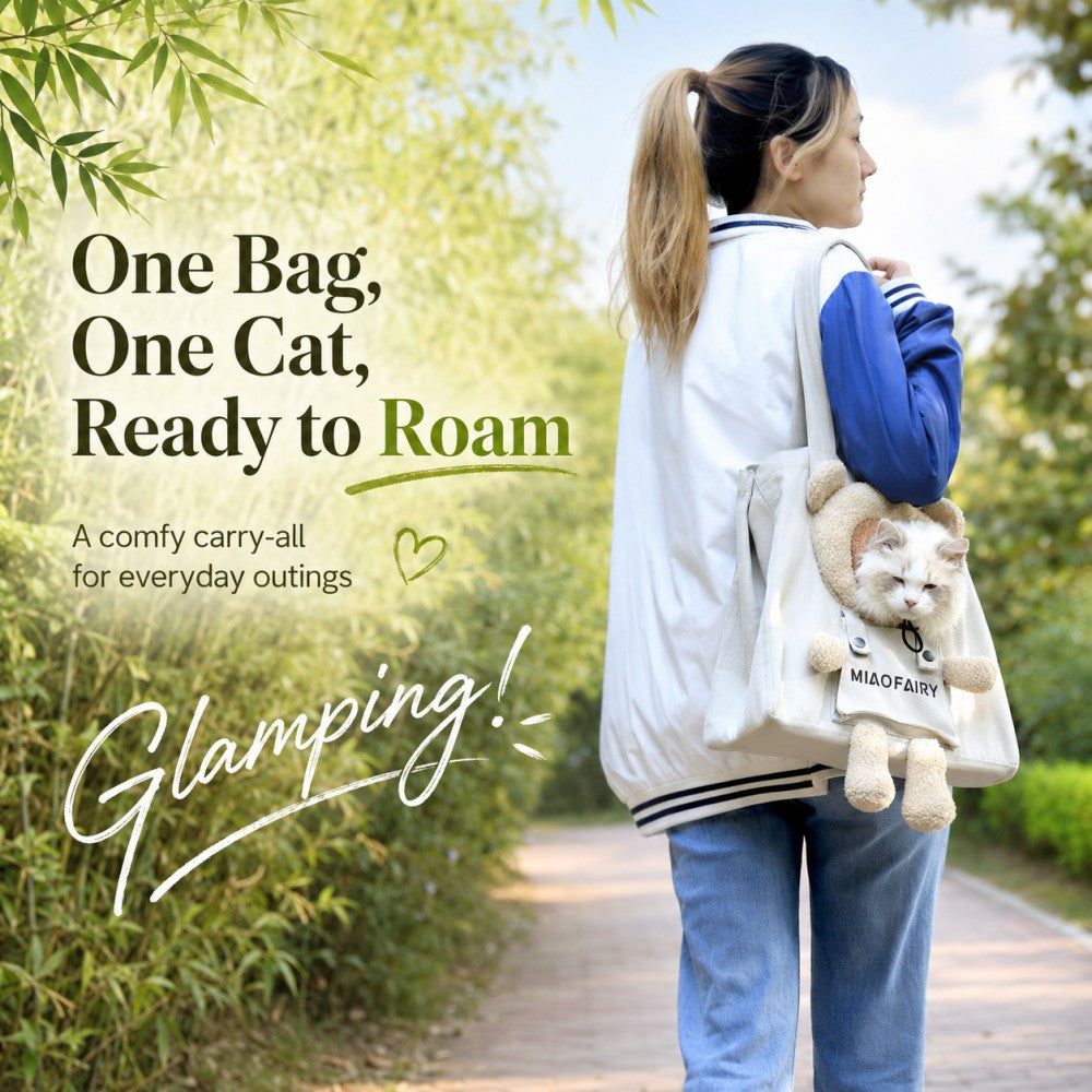 Canvas Pet Carrier Bag Foldable Breathable