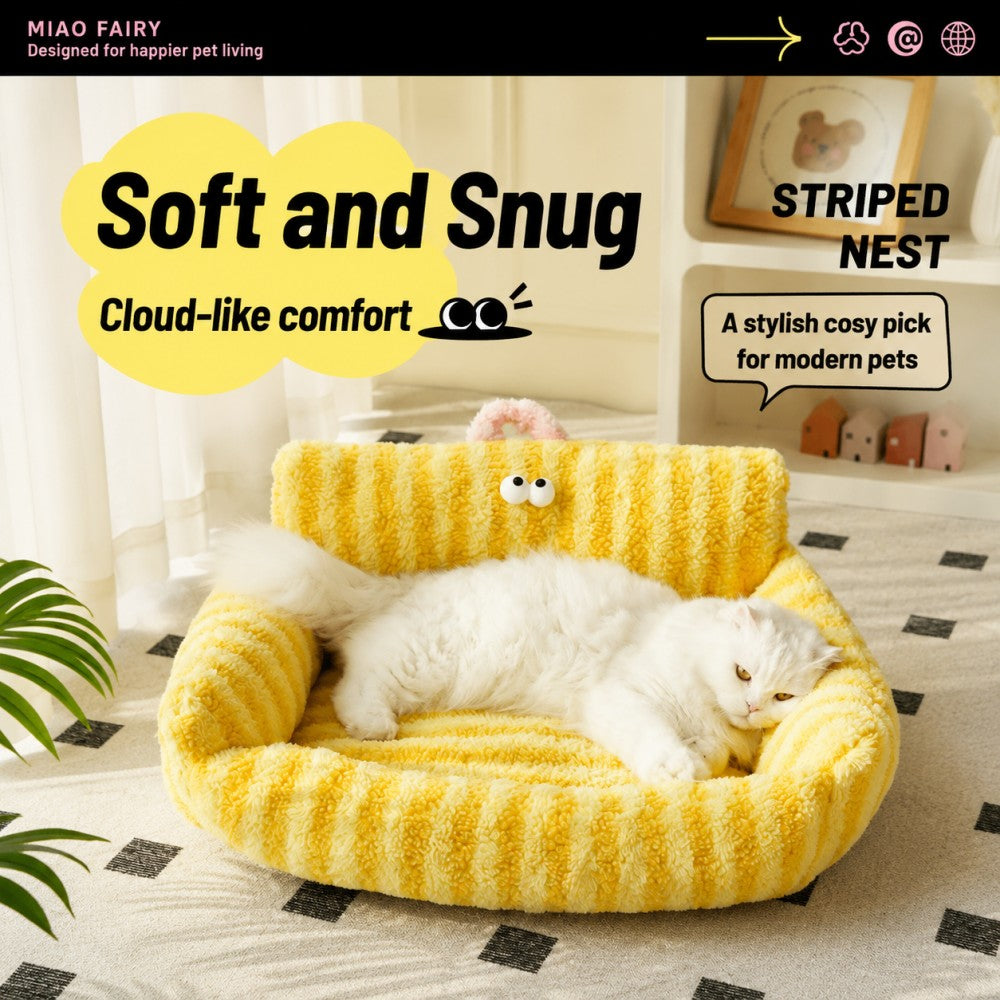 Plush Pet Sofa Bed Cozy Warm