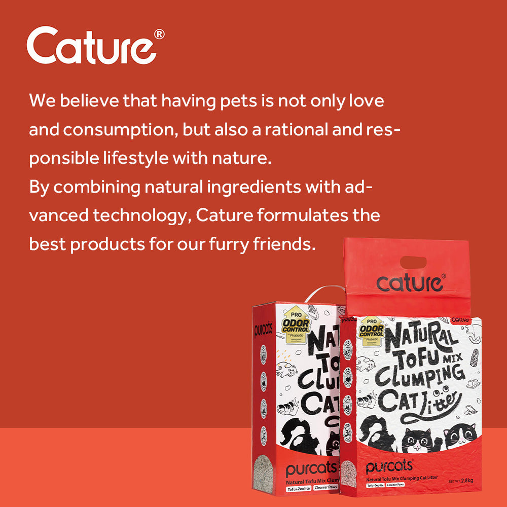 CATURE Tofu Clumping Cat Litter Pellet & Natural Mineral 14L/5.6Kg