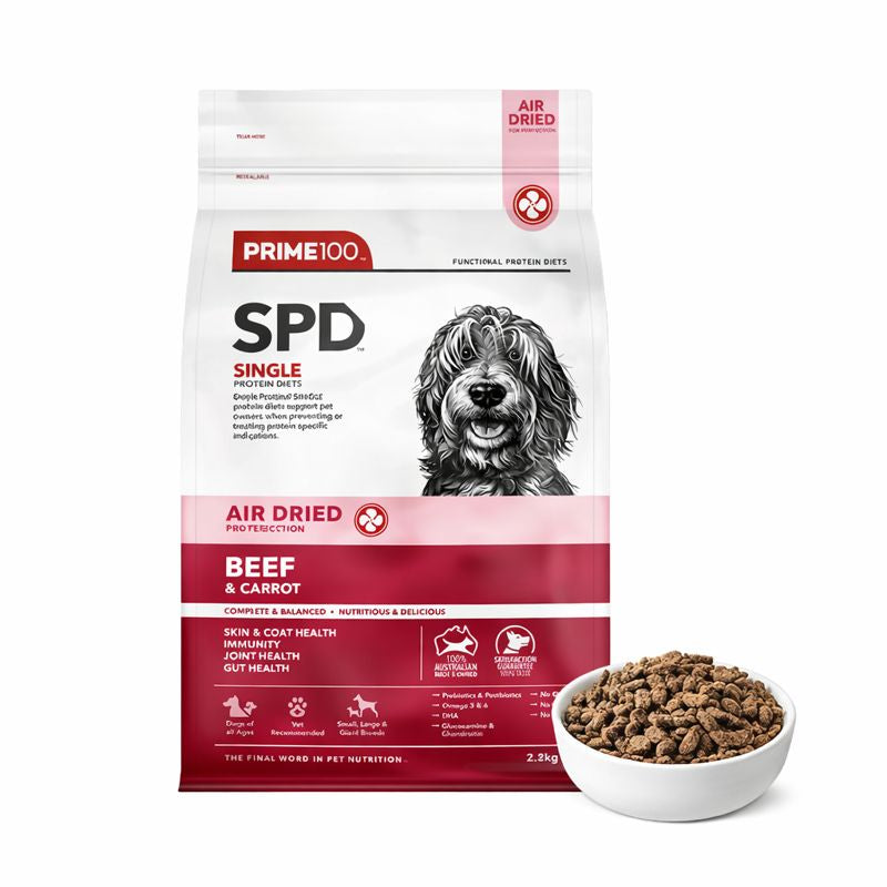 PRIME100 SPD Air Dried Beef & Carrot Dog Food