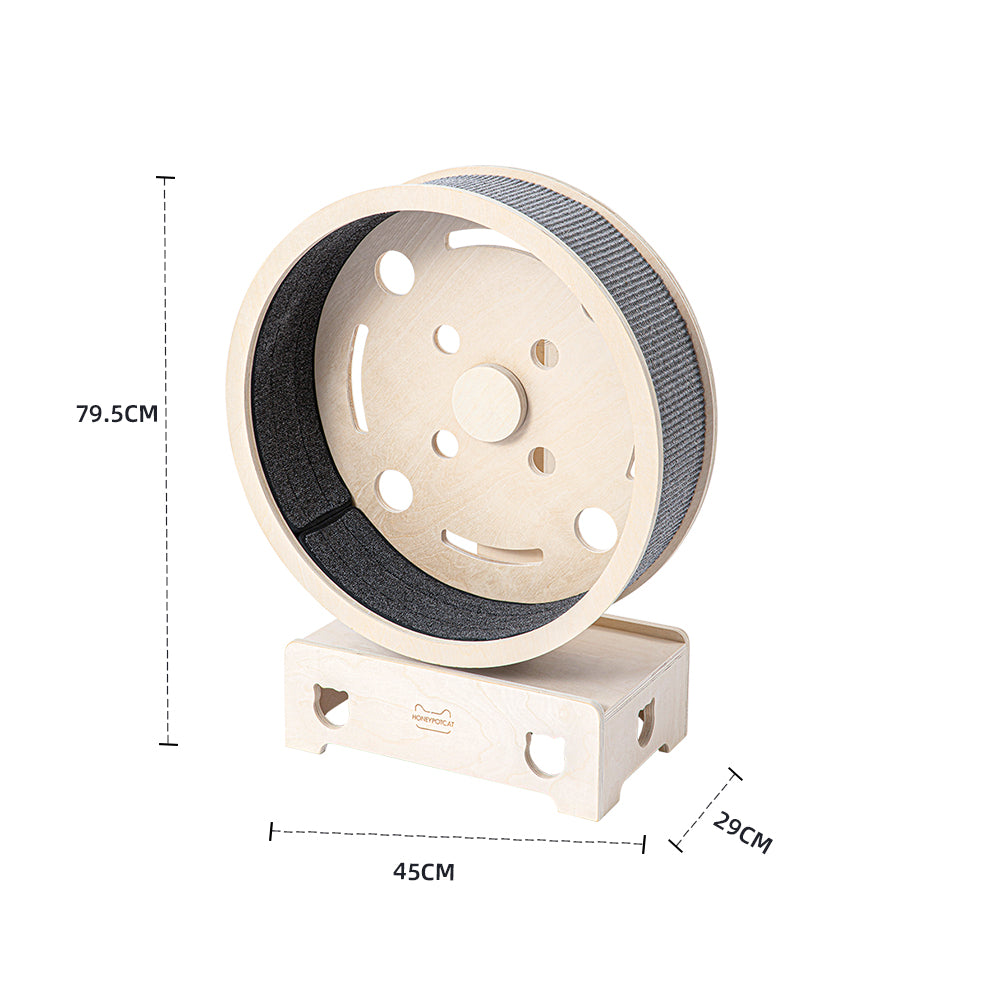 HONEYPOTCAT Fit & Fun Active Runner Wood Cat Wheel