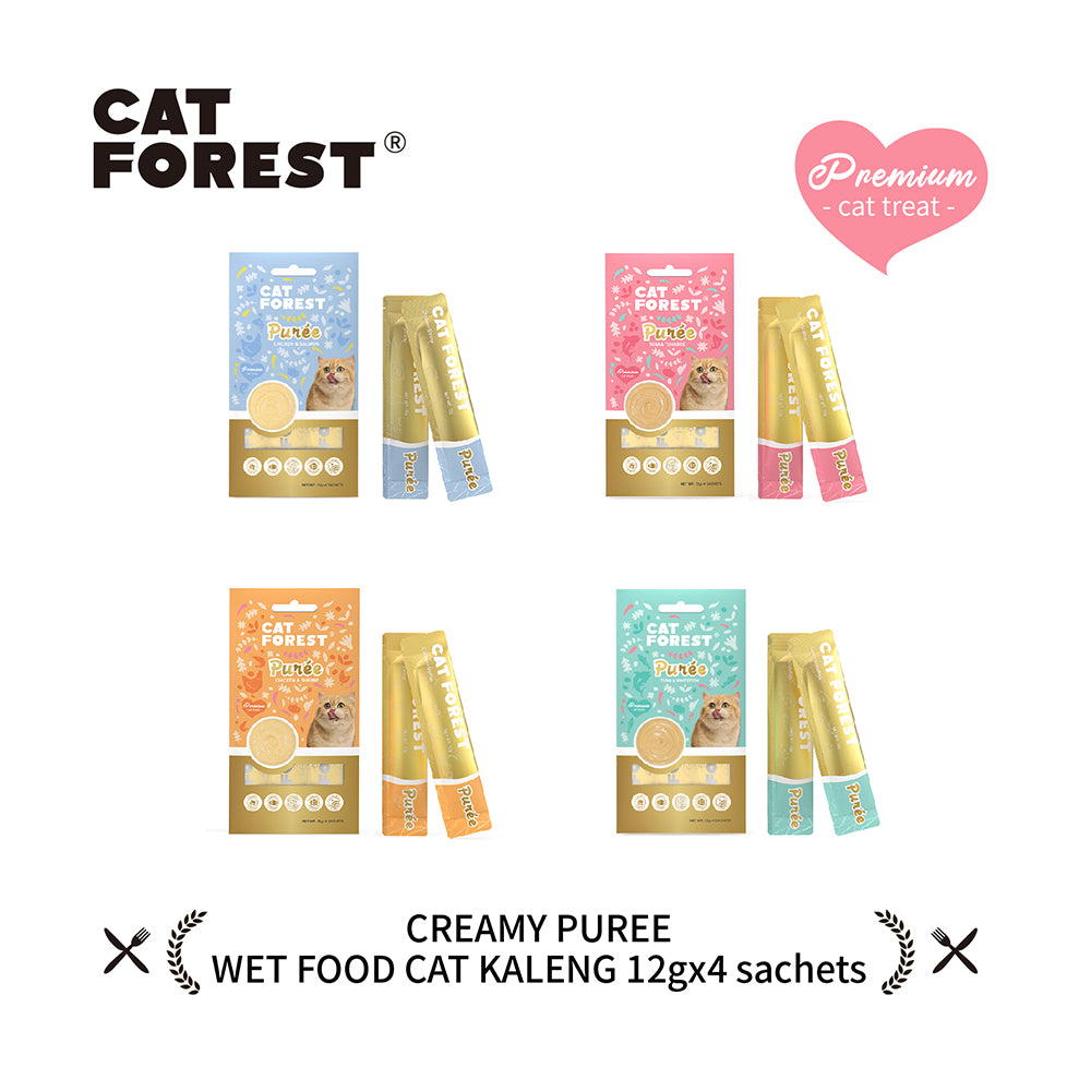 CAT FOREST Puree Chicken with Shrimp Cat Treats