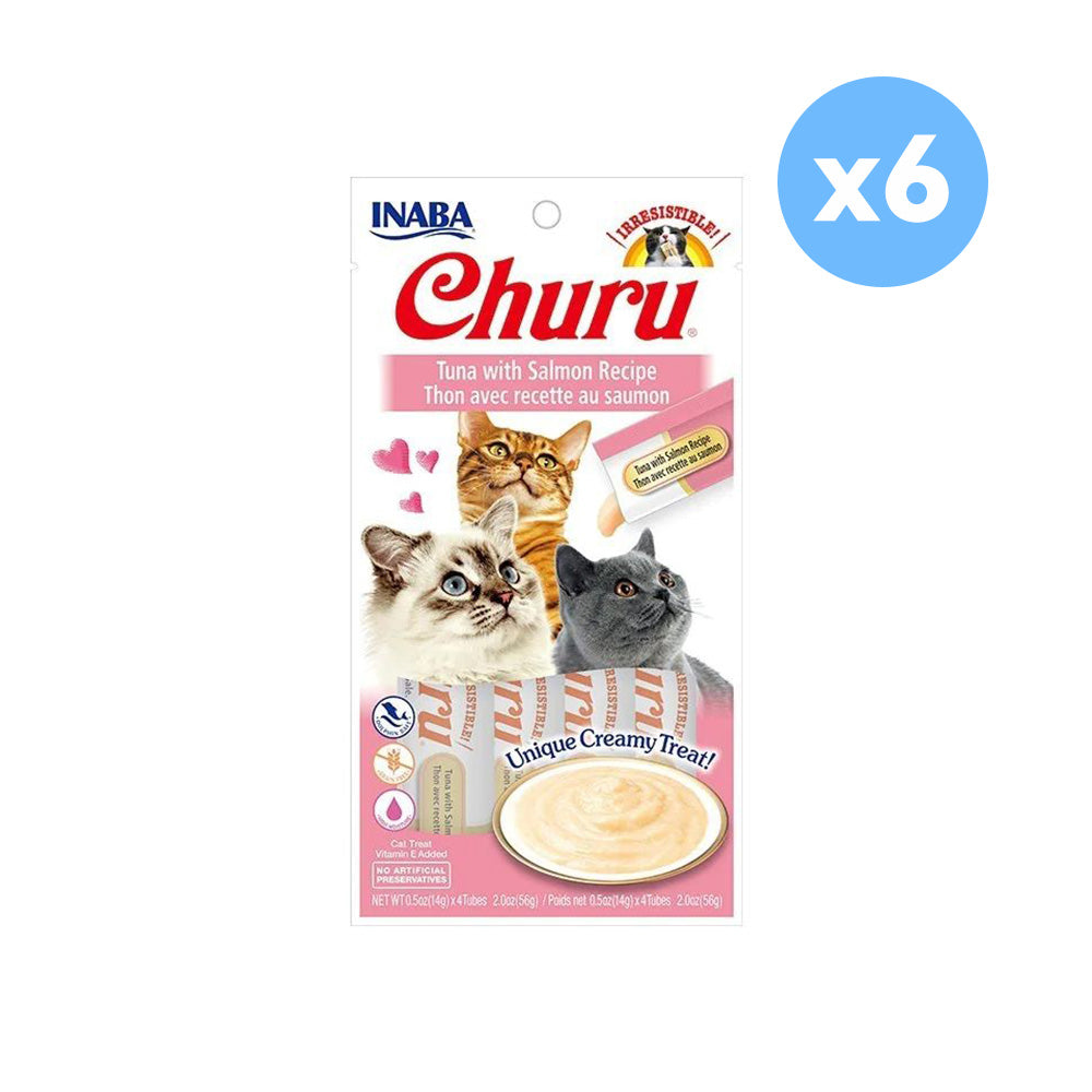 INABA Churu Tuna with Salmon Recipe Wet Cat Treats