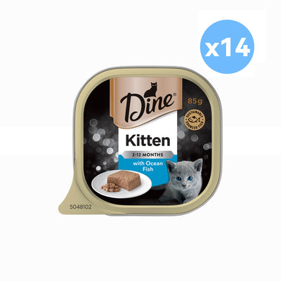 DINE Kitten With Ocean Fish Cat Wet Food 14x85g