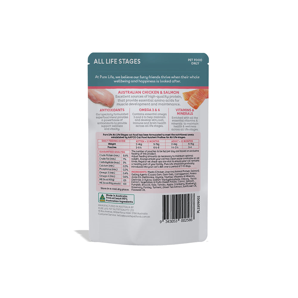 PURE LIFE Australia Chicken & Salmon Pate Wet Cat Food