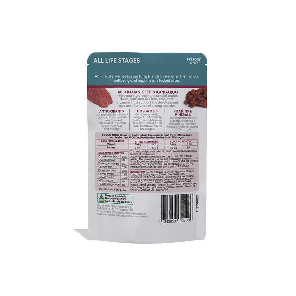 PURE LIFE Australia Beef & Kangaroo Pate Wet Cat Food