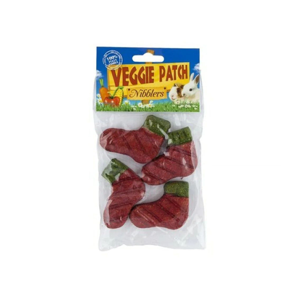 VEGGIE PATCH Nibblers Socks Small Animal Treat 4Pk