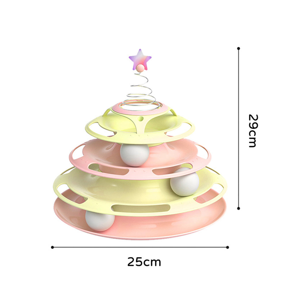 KARA PET Cat Turntable Toy With Balls