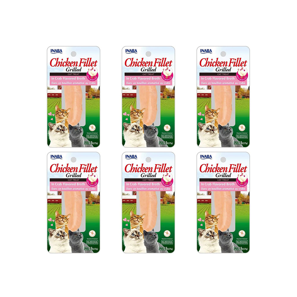 INABA Grilled Chicken Fillet In Crab Flavored Broth Cat Treats 25g