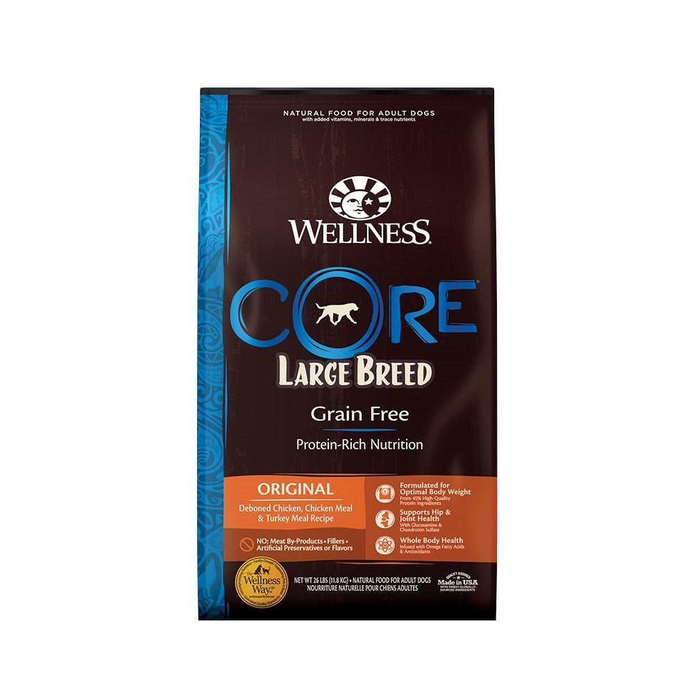 WELLNESS Core Grain Free Original Chicken Turkey Large Breed Dry