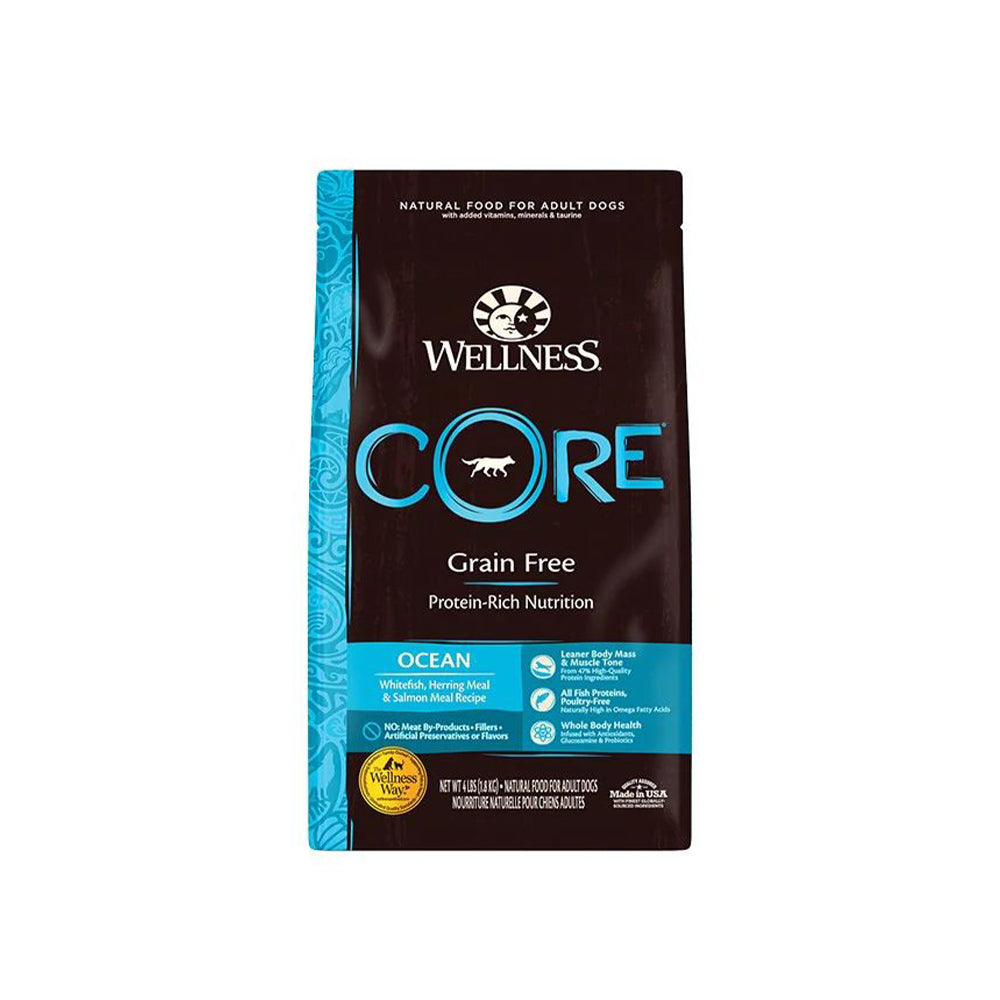 WELLNESS Core Grain Free Ocean Whitefish Herring & Salmon Dry Dog Food 1.8kg