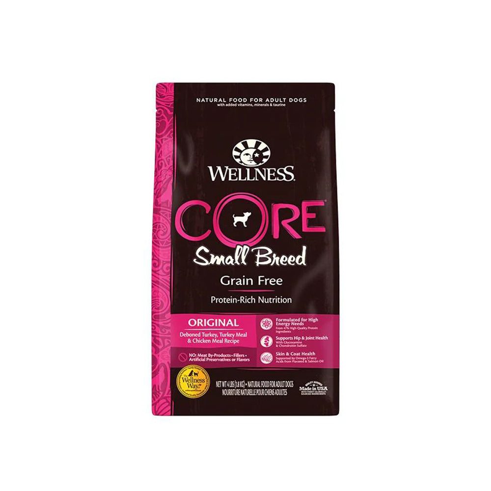 WELLNESS Core Grain Free Original Chicken & Turkey Small Breed Dry Dog Food 1.8kg