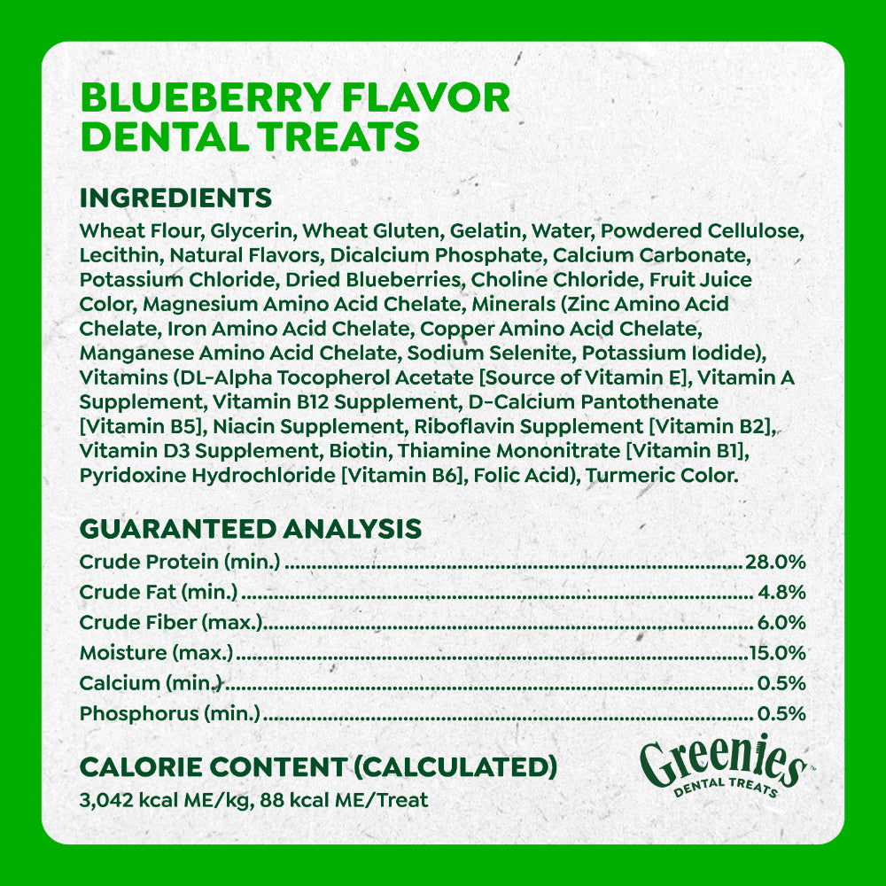 GREENIES Blueberry Regular Dog Dental Treats 340g