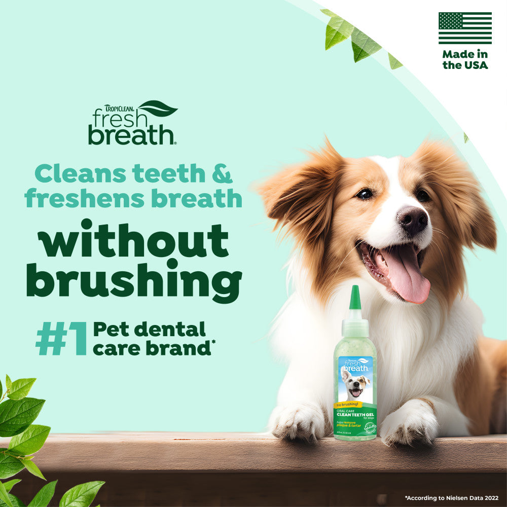 TROPICLEAN Fresh Breath Oral Care Clean Teeth Gel for Dogs 118ml