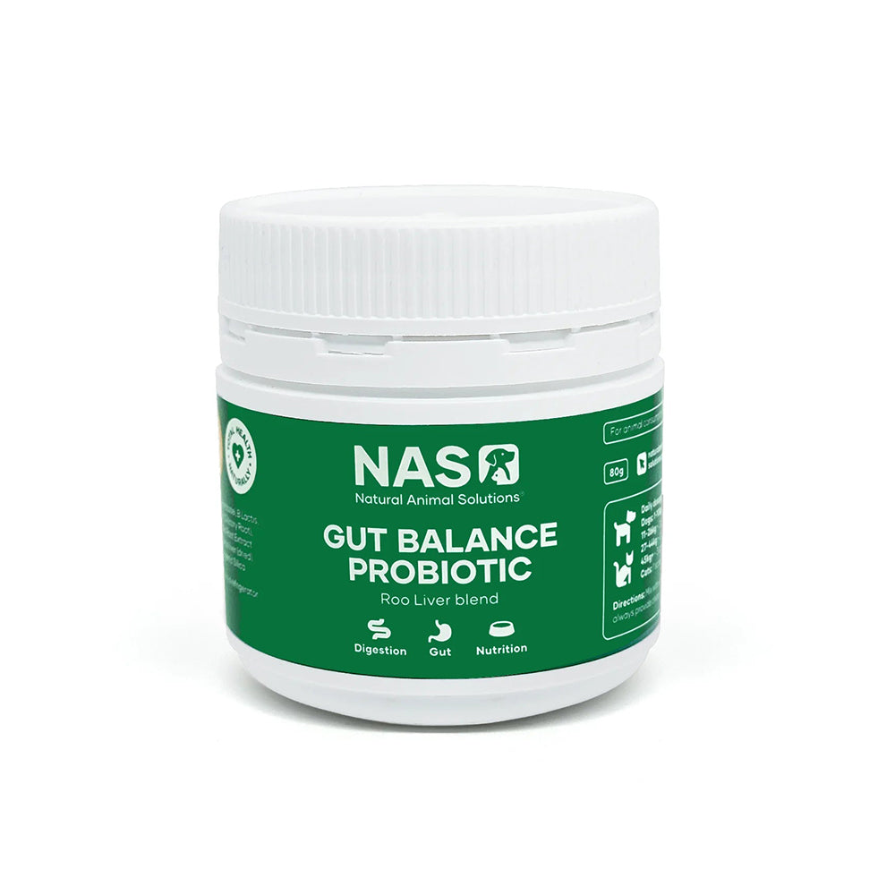 NAS NATURAL ANIMAL SOLUTIONS Natural Blend Gut Balance Probiotic Supplement For Cats & Dogs 80