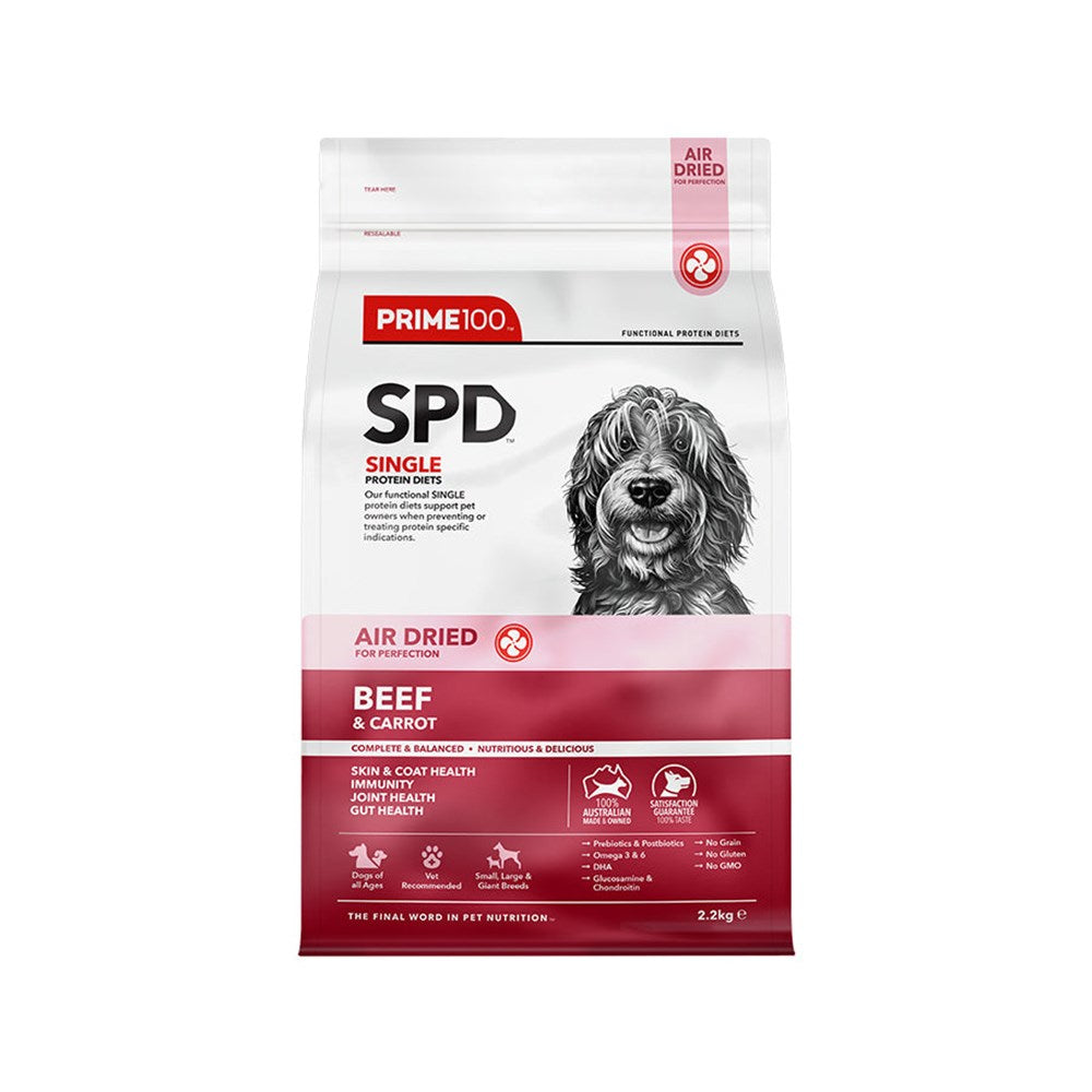 PRIME100 SPD Air Dried Beef & Carrot Dog Food